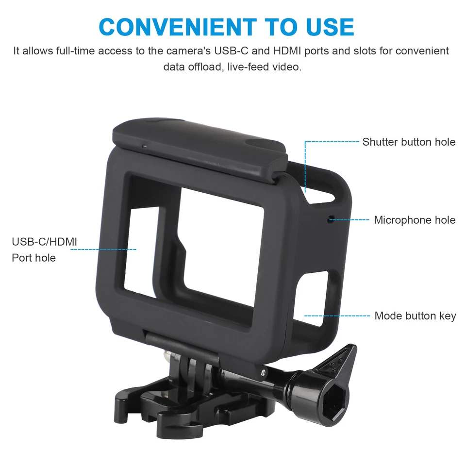 Frame For GoPro HERO 5/6/7Black Mount Housing Border Protective Shell Case Cover - Image 4 of 4