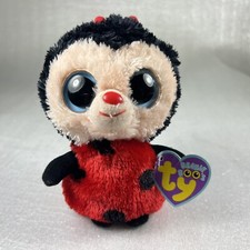 Ty BUGSY -Red/Black Ladybug 6" Beanie Boo! *Retired 1st Version* RARE*