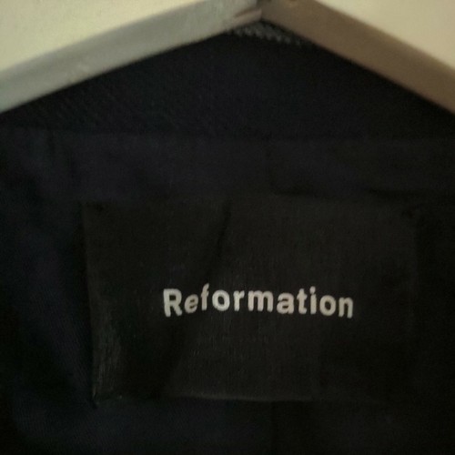 Reformation Striped Verano Double Breasted Blazer Sz L NWT - Picture 4 of 6