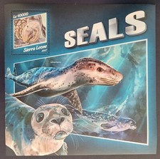 Sierra Leone 2017 /  Fauna - Seals - northern elephant seal  / 1v ms
