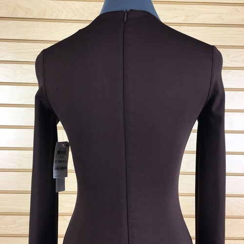 NWT Bar III Sheath Dress Women XS Brown Polyester Stretch Zip Short - Picture 7 of 12