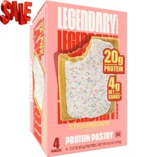 Legendary Foods Protein Pastry - Strawberry 4 Pack | Protein Snack | Keto Friend