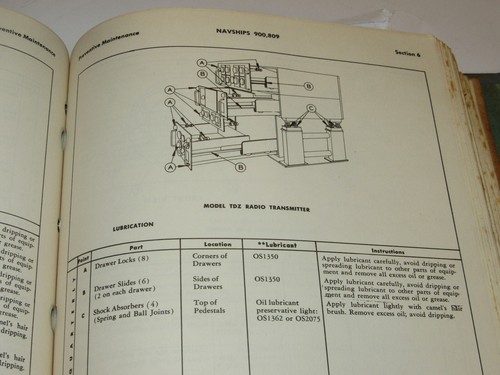 VINTAGE 1949 « LIVRE D'INSTRUCTIONS MARINE MODÈLE TDZ ÉQUIPEMENT DE TRANSMISSION RADIO » ! - Photo 14/22