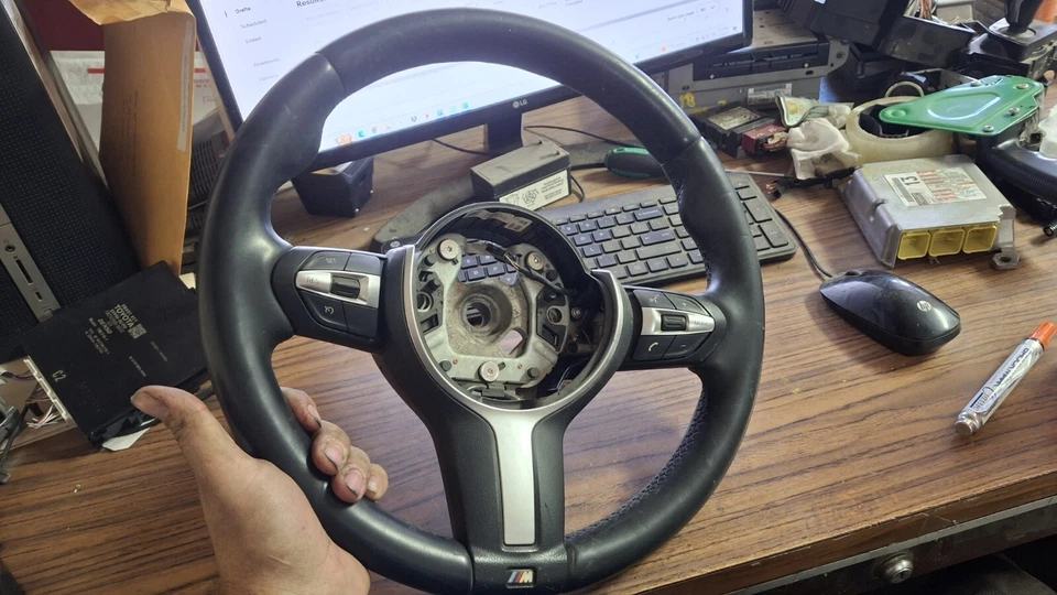 2013 2014 2015 2016 BMW 335i F30 рулевое колесо OEM 3074437 без переключения весла - Изображение 2 из 4