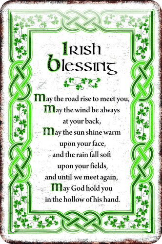 Irish Blessing Metal Sign Celtic Knot Design Wall Plaque Irish Decor 12" - Picture 4 of 12