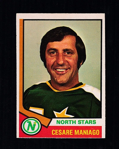1974-75 CESARE MANIAGO #26 EX+ OPC Minnesota North Stars GOALIE NHL Hockey Card