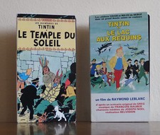 HERGE LES AVENTURES DE TINTIN LOT DE 2 CASSETTES VHS