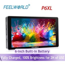 FEELWORLD P6XL 6-inch Built-in Battery DSLR Camera Video Monitor 4K Touch-Screen