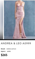 Prom dress by Andrea & Leo, size 2, NEW, pink