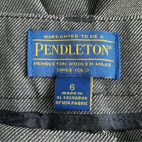 Pendleton Gray Virgin Wool Blend Straight Leg Pan… - image 9