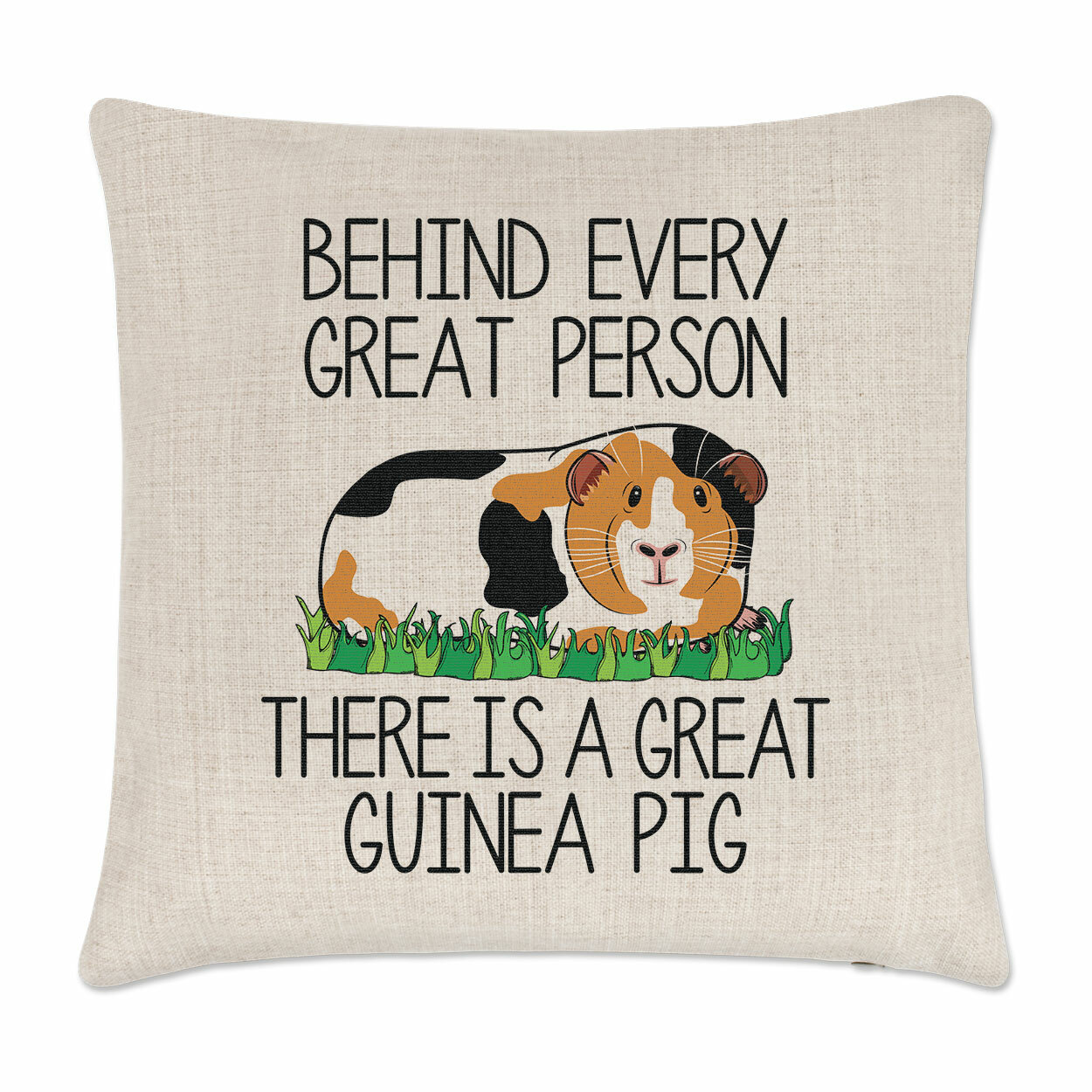 Behind Every Great Person There Is A Great Guinea Pig Cushion Cover Pillow Funny