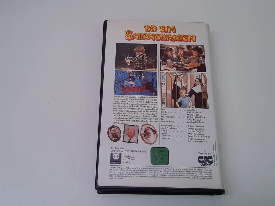 So ein Satansbraten 1990 VHS German PAL Video Großbox John Ritter Problem Child - Bild 2 von 4