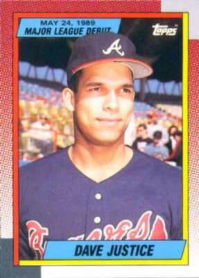 1990 Topps 1989 Debut #65 David Justice Atlanta Braves Baseball