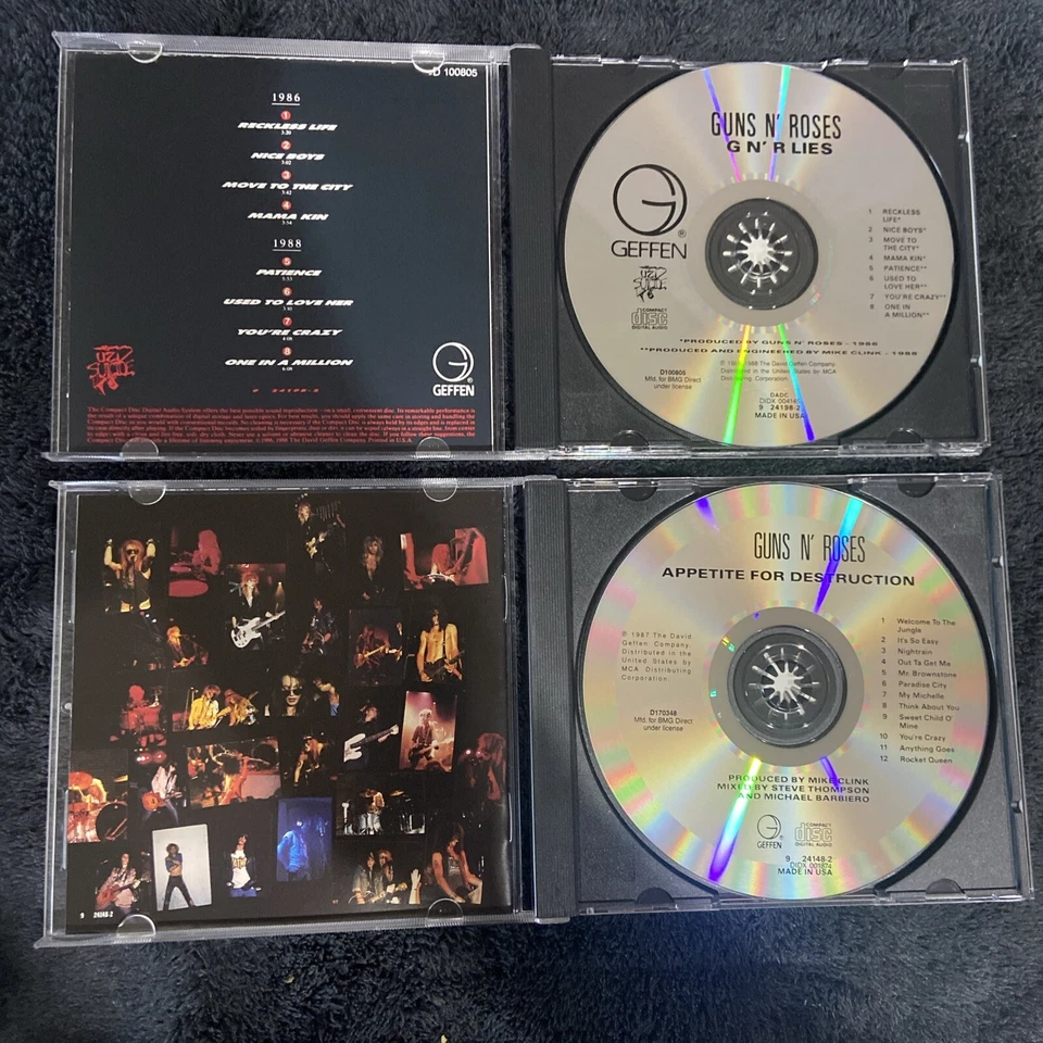 Lot Of 2 Guns N Roses CD's LIES & Appetite For Destruction - Imagem 2 de 4