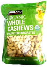 Kirkland Signature Organic Whole Cashews Unsa...