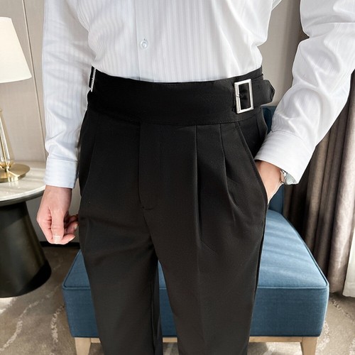 Herrenmode Knöchellange Hose mit Verstellbarem Gürtel Band 9/10 Lang Frühling - Bild 3 von 10