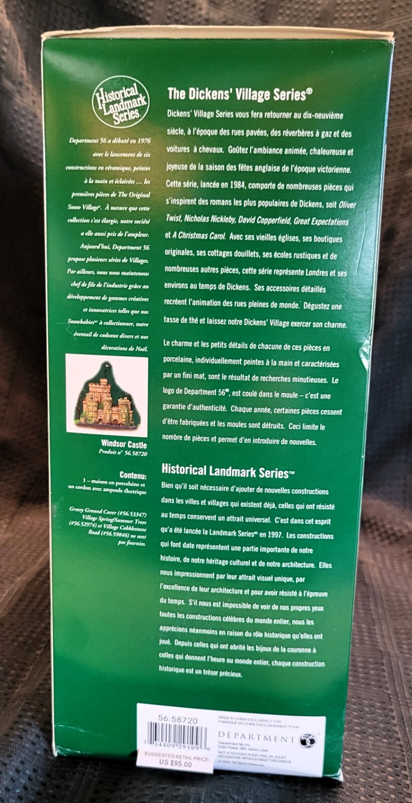 DEPT 56 DICKENS VILLAGE "WINDSOR CASTLE" 58720 NEW HISTORICAL LANDMARK SERIES eBay