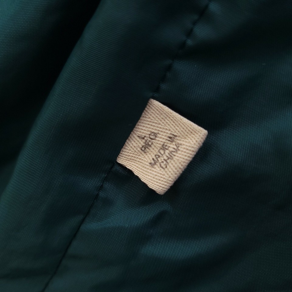 London Fog Rain Jacket Womens L Green Pockets Full Zip Removable Hood