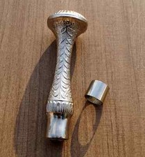 Brass handle knobe head silver handle for walking stick cane top topper vintage