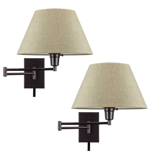 Kira Home Cambridge 13" Swing Arm Wall Lamp - Plug In/Wall Mount Multi-color opt - Picture 50 of 68