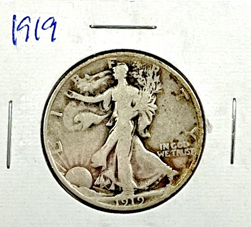 Photo of a 1919-P Walking Liberty Half Dollar from an eBay listing that sold on Jul 17, 2026
