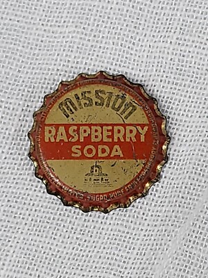 MISSION RASPBERRY SODA POP CORK SODA CAP ~ CORK LINED