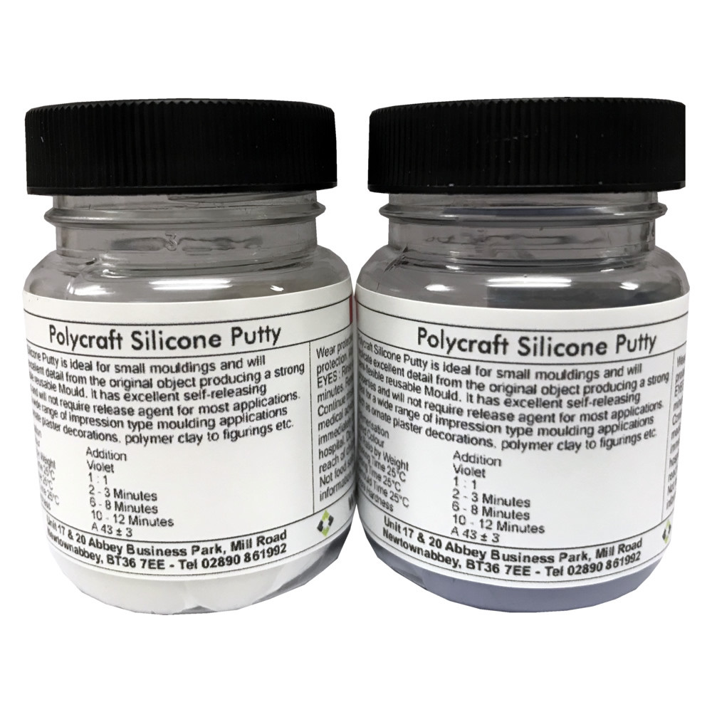 Polycraft Silicone Putty RTV Moulding Making Rubber - 100g Kit