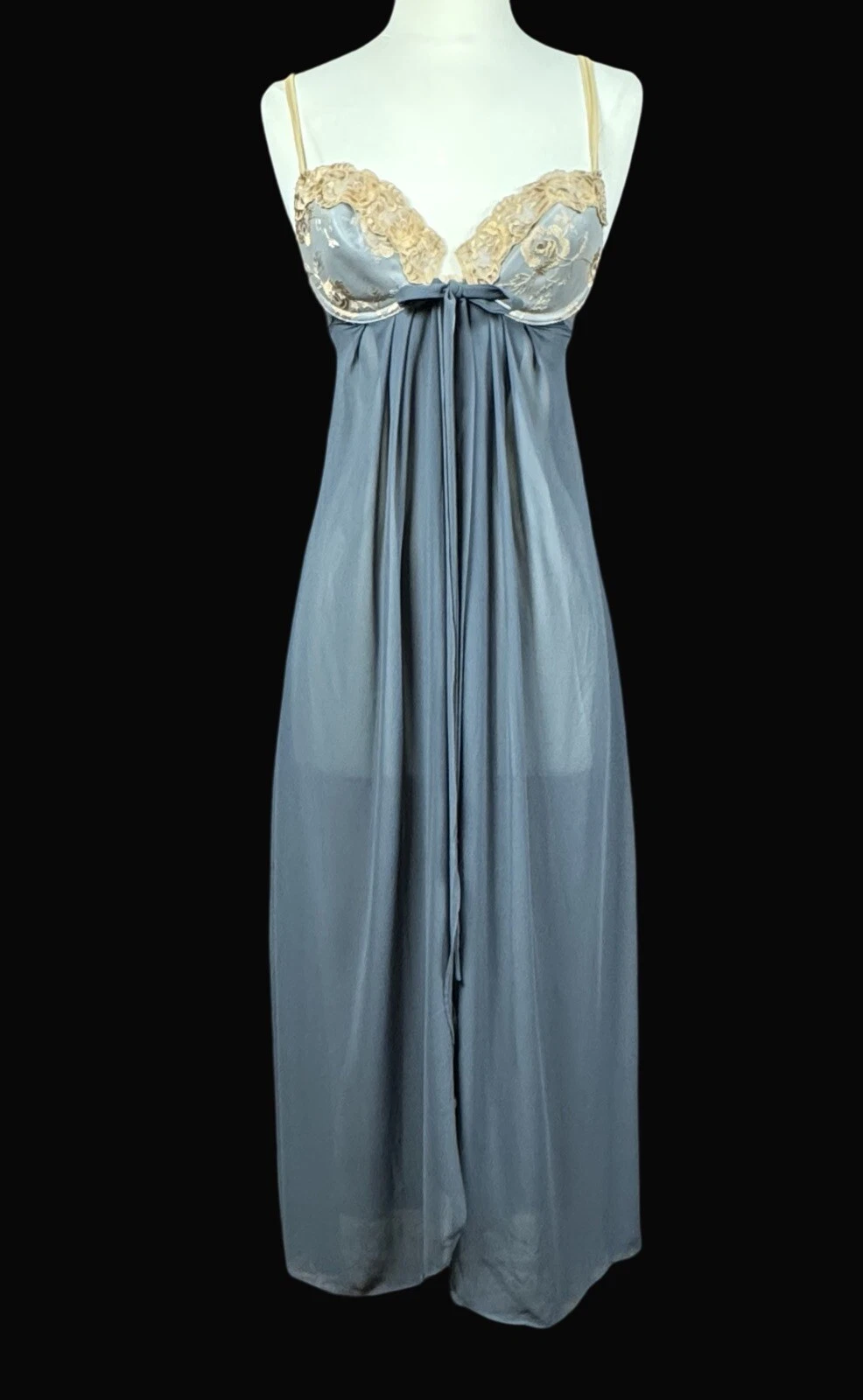 UNDERCOVER Abito Victoria's Secret XS blu glamour vintage anni 90 spacco centrale