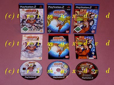 3x PS2 _ NARUTO Ultimate Ninja 1 & NARUTO Uzu.Chr.2 & NARUTO Ultimate Ninja 3