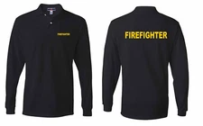 Firefighter Fire Dept. Emergency Services  Polo Long Sleeve 