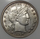 1907-S NGC AU53 BARBER HALF DOLLAR