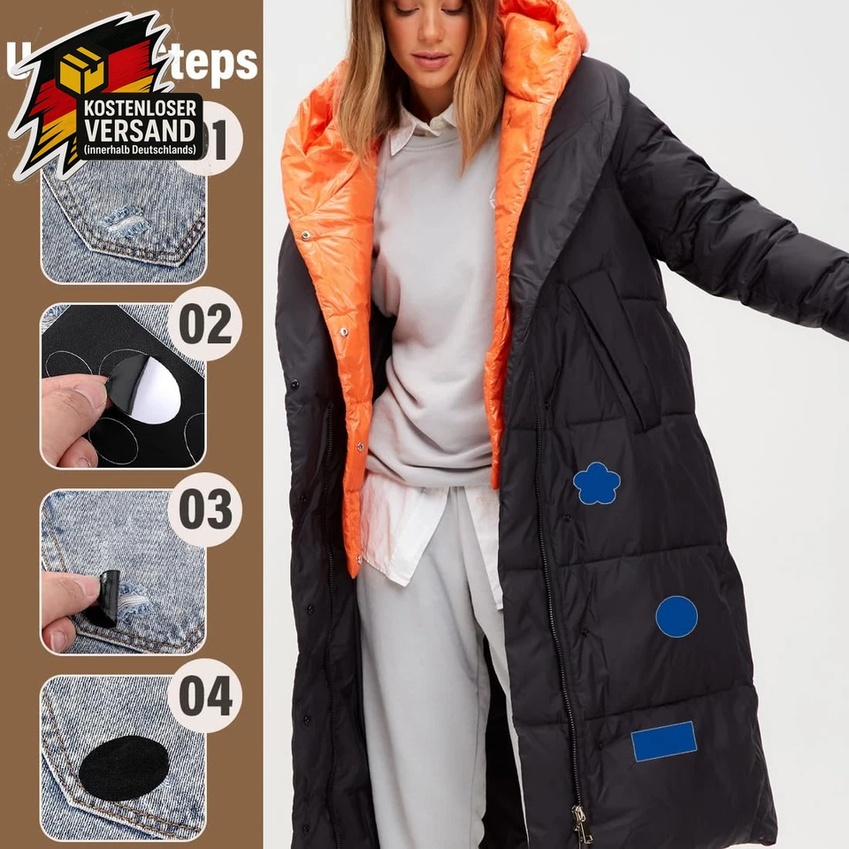 Nylon Flicken Selbstklebend Reparaturset Für Daunenjacke Mehrere Farben Formen 8 - Bild 4 von 4