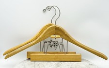 Vintage SETWELL Wooden Suit Hanger 18" Jacket Trousers Pants Skirt Lot Of 2