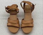 Dunes Women's Sandra Brown Block Heel Buckle Ankle Strap Sandals Size US 9W — photo 1