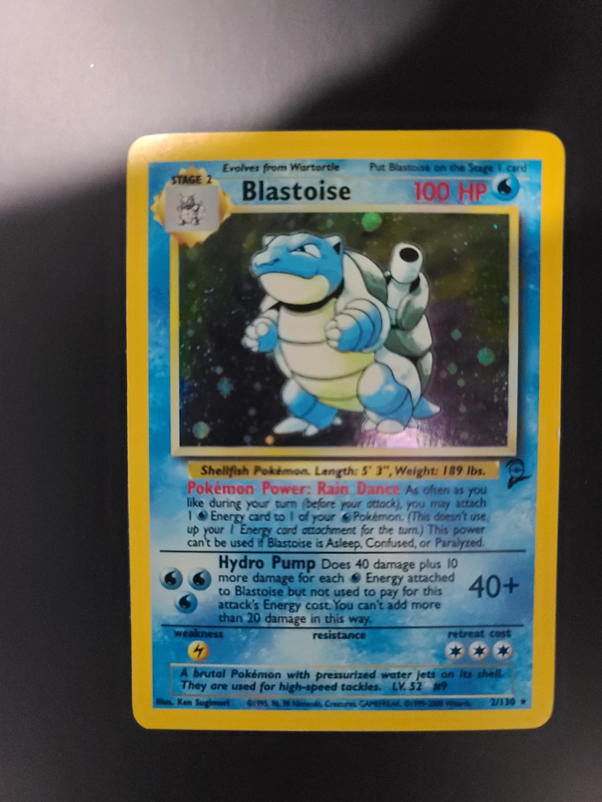 Pokémon Blastoise 02/130 Base Set 2 HOLO LP-NM