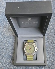 Victorinox I.N.O.X Quartz Watch 241683 Green Dial and Green Rubber Strap Boxed