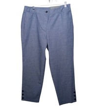 Talbots Perfect Crop Chambray Pants 10 New NWT