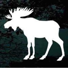 Moose Silhouette Decals  Die Cut Vinyl Decal