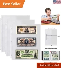 Dunwell Transparent Coin & Bill Protectors, 25 Pack - Archival Quality Sleeves