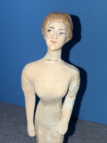 Antike Vintage 10 Zoll Gips Dame Puppe Figur zum Restaurieren Kunsthandwerk TLC - Bild 1 von 12