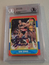 1986-87 Sam Bowie Fleer Autographed RC Rookie Blazers 