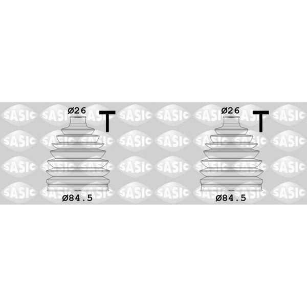 2X Sasic Achsmanschetten Satz Radseitig Passend FüR Hyundai IX35 KIA Sportage-image