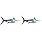2pcs Fish Shape Wall Pendant Iron Art Wall Pendant Home Decoration Wall Decor