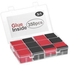 SLHINEMYI 350 PCS 3:1 Heat Shrink Tubing Kit, Adhesive Lined, Marine Grade Shrin