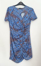 PLT Blue Gathered Jersey Dress Size 12