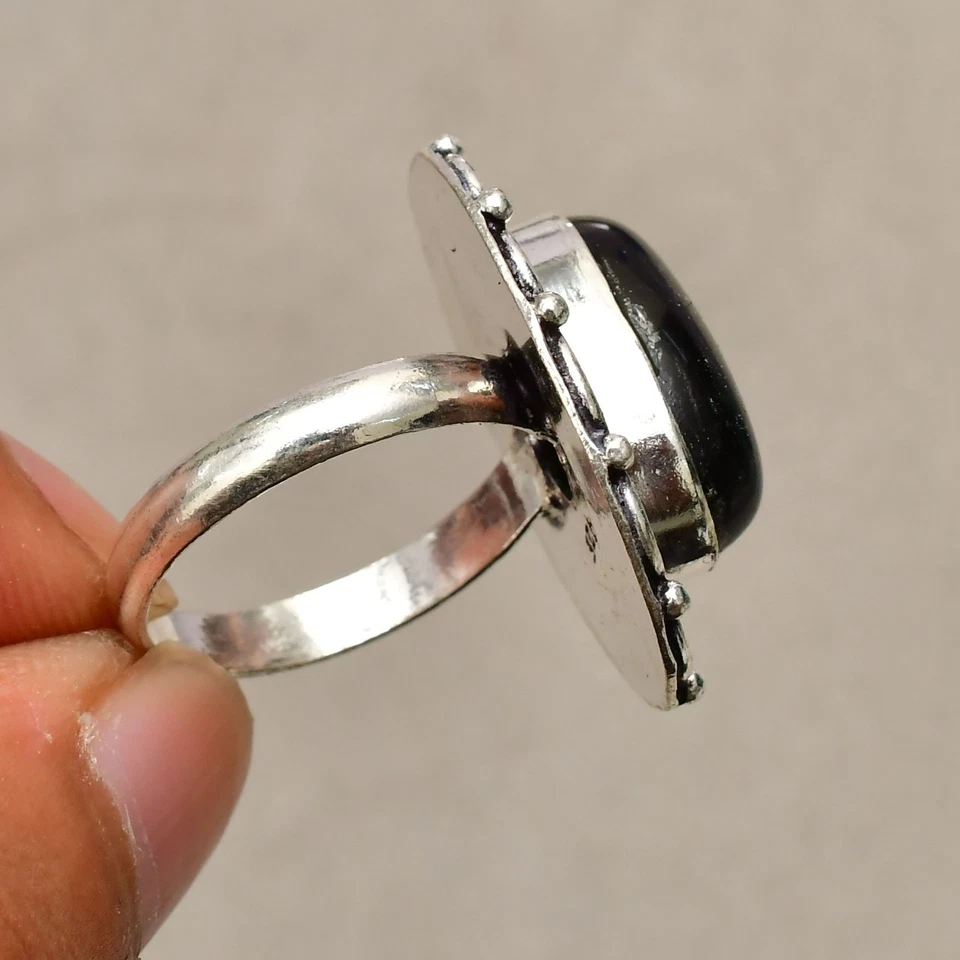 Anello gioiello in argento sterling 925 fatto a mano con pietra preziosa... - Immagine 3 di 4