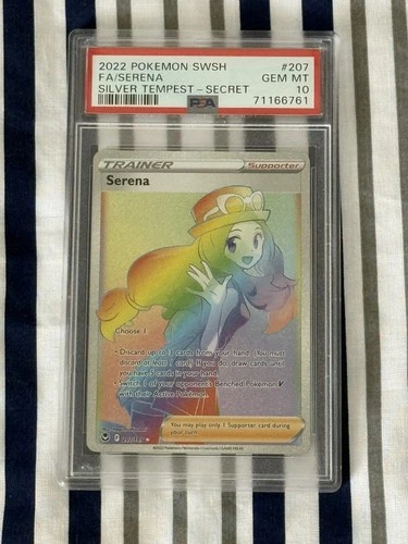2022 POKEMON SWORD & SHIELD SILVER TEMPEST SECRET #207 FULL ART/SERENA PSA 10