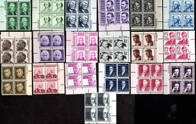 1965-1979 Choose from ALL Prominent Americans Plate Blocks! MNH US Stamps!
