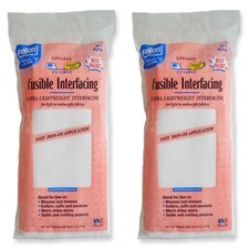 15 inches x 3 yards White Fusible Interfacing, 2 Pack