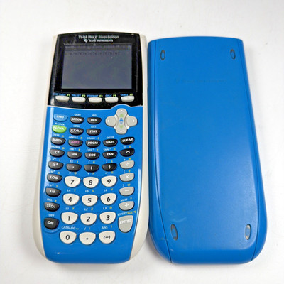 Texas Instruments TI-84 Plus C Silver Edition Handheld Graphing Calculator Blue